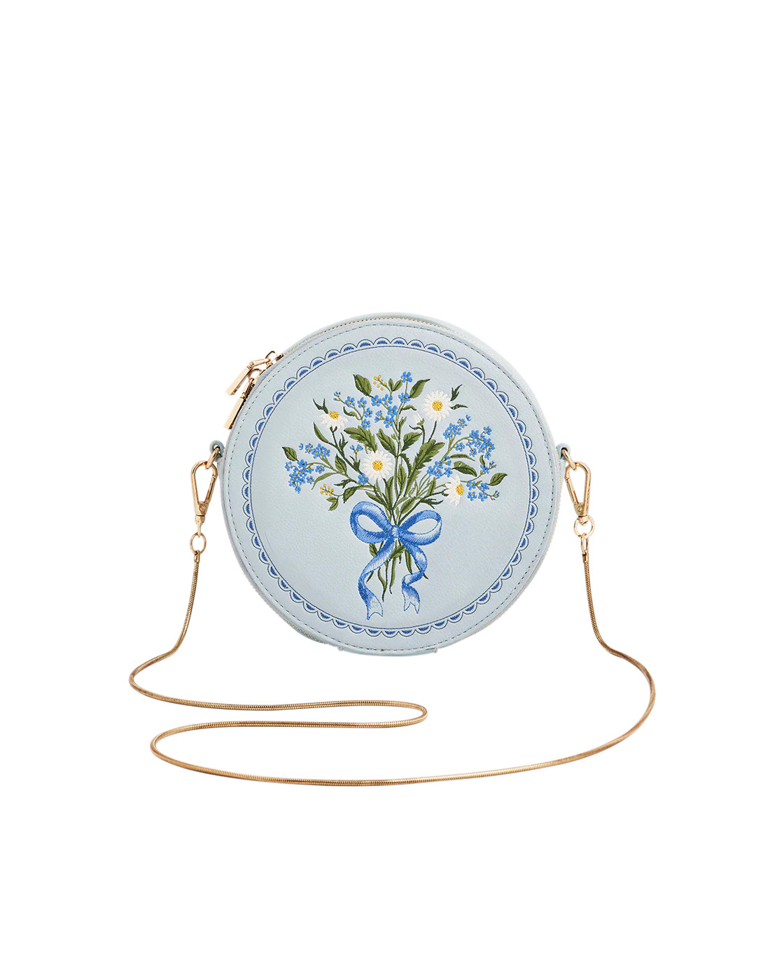 Blue Floral Circle Bag | Fable England