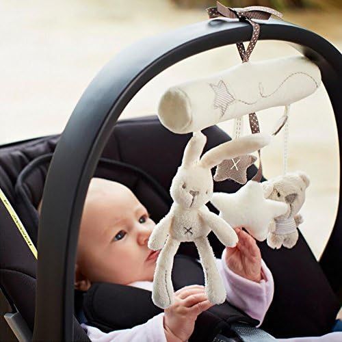 NeatoTek Baby Hanging Rattle Toys Soft Baby Music Plush Activity Crib Stroller Toys Rabbit Star S... | Amazon (US)