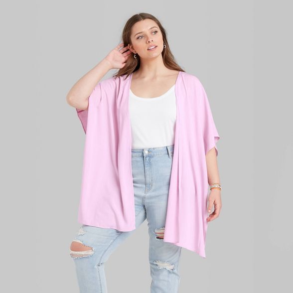 Women's High-low Ruana Kimono Jacket- Wild Fable™ | Target