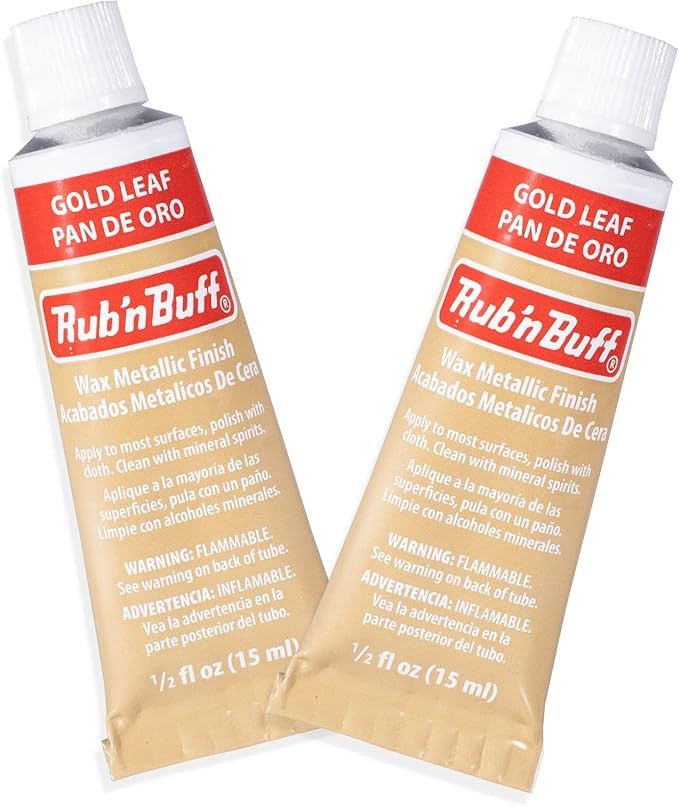 AMACO Rub n Buff Wax Metallic Finish - 2 Rub n Buff Gold Leaf 15ml Tubes - Versatile Gilding Wax ... | Amazon (US)