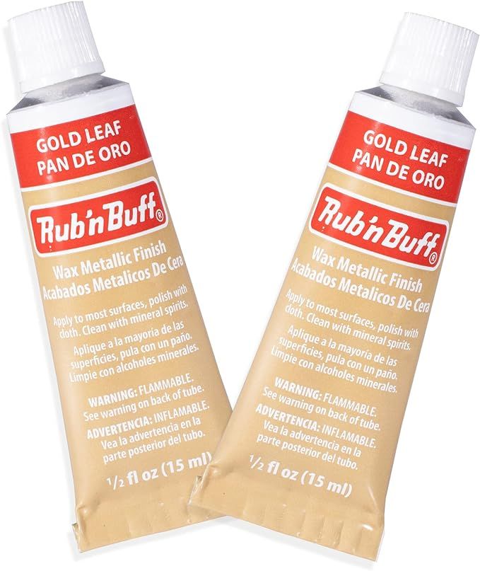 AMACO Rub n Buff Wax Metallic Finish - 2 Rub n Buff Gold Leaf 15ml Tubes - Versatile Gilding Wax ... | Amazon (US)
