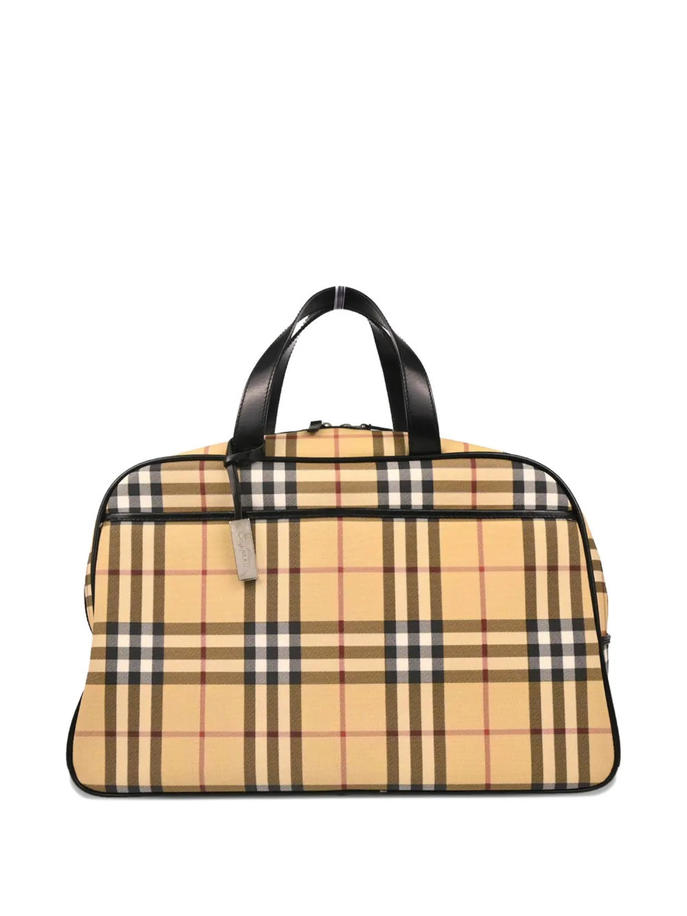 Burberry Pre-Owned 1990-2000s Vintage Check pattern duffle bag - Neutrals | Farfetch Global