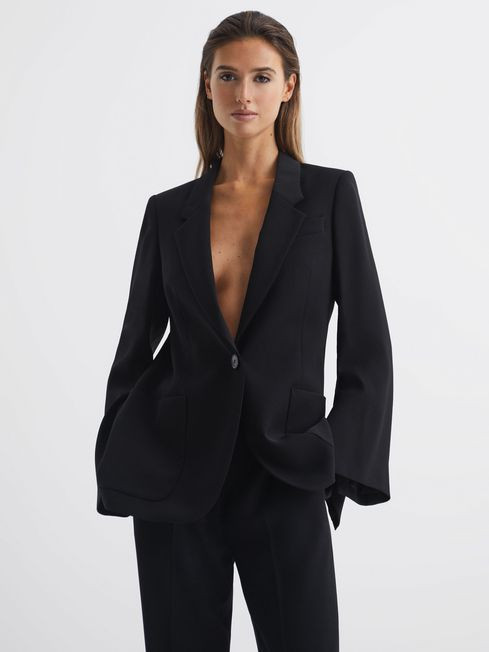 Single Breasted Split Sleeve Tailored Fit Blazer | Reiss UK