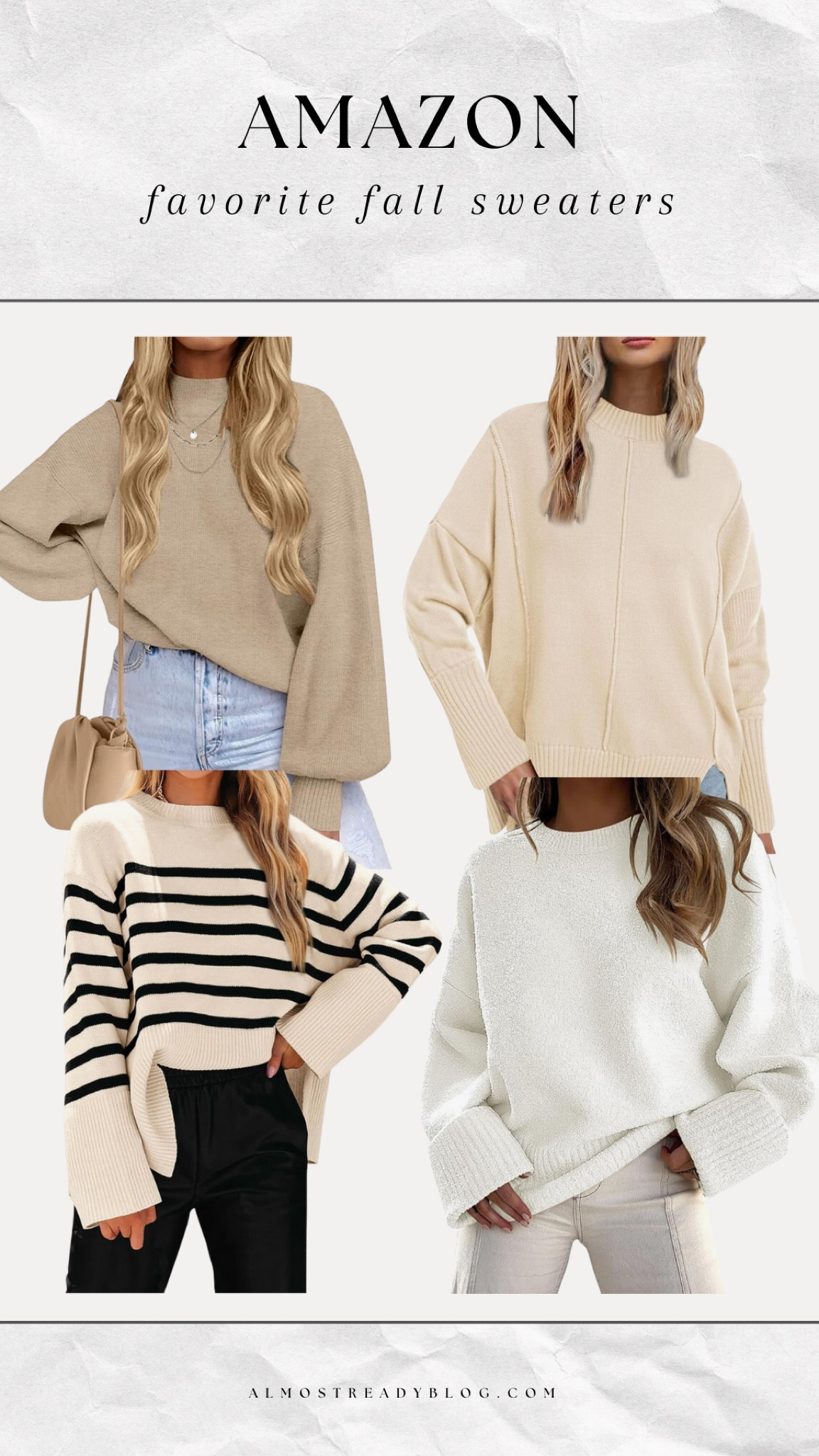 Favorite Fall Sweaters

Amazon fashion, fall fashion, cozy sweaters, fall everyday outfit, sweater outfitts

#LTKFindsUnder50 #LTKSeasonal #LTKFallSale