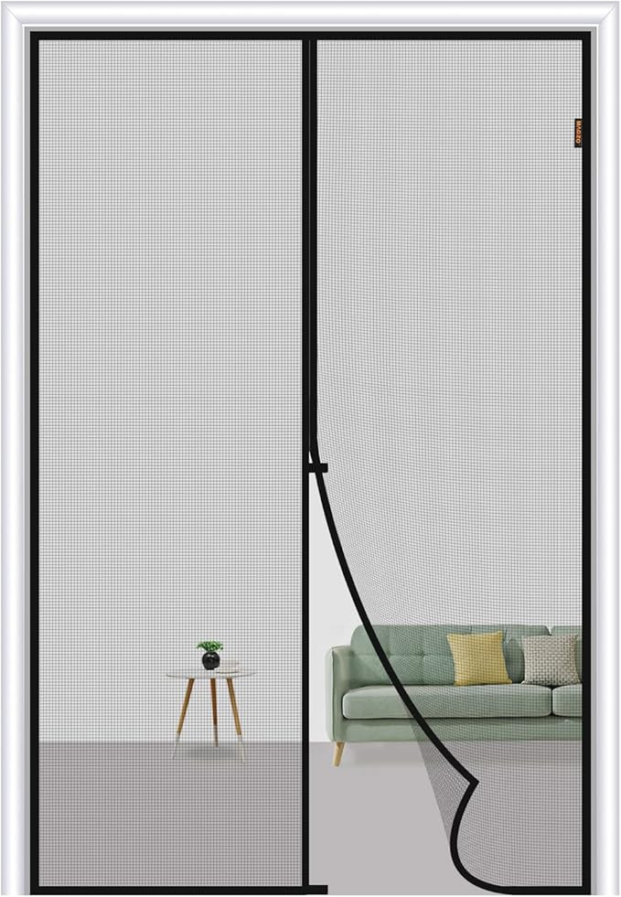 MAGZO Magnetic Screen Door Fit Door Size 38 x 99 Inch, Screen Size 40" x 100" Strong Magnets Door... | Amazon (US)