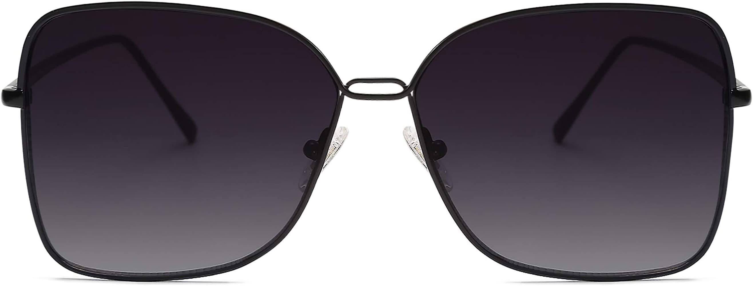SOJOS Fashion Square Aviators Sunglasses for Women Flat Mirrored Lens SJ1082 | Amazon (US)