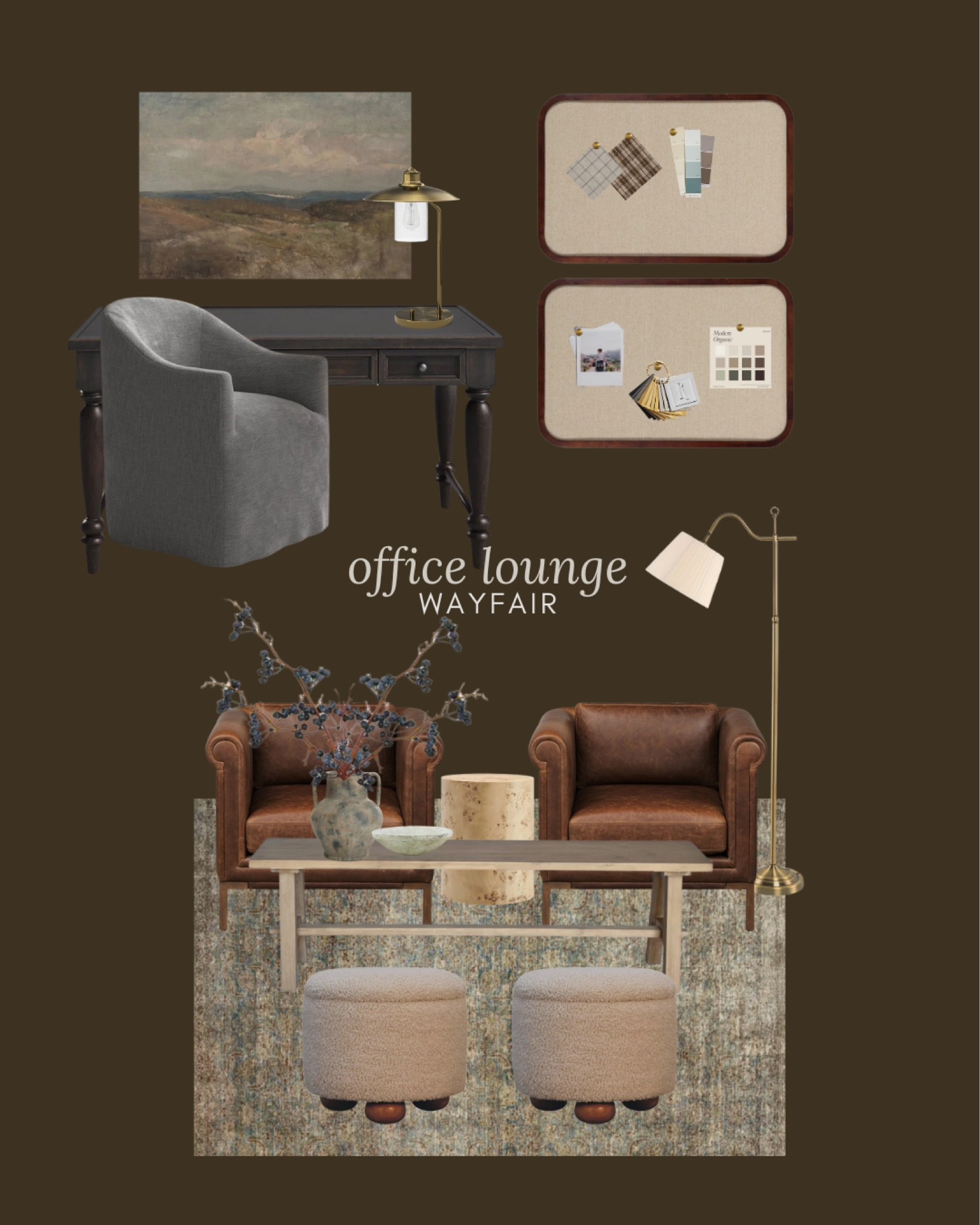 I’ve had lots of requests for Office designs for all of you that are working from home or l update your office for the new year love these leather chairs, upholster, dining chair, vintage style desk, landscape, art, Moody, art, narrow, wood bench, narrow coffee table, floor lamp, Wayfair

#LTKHome #LTKStyleTip #LTKSaleAlert