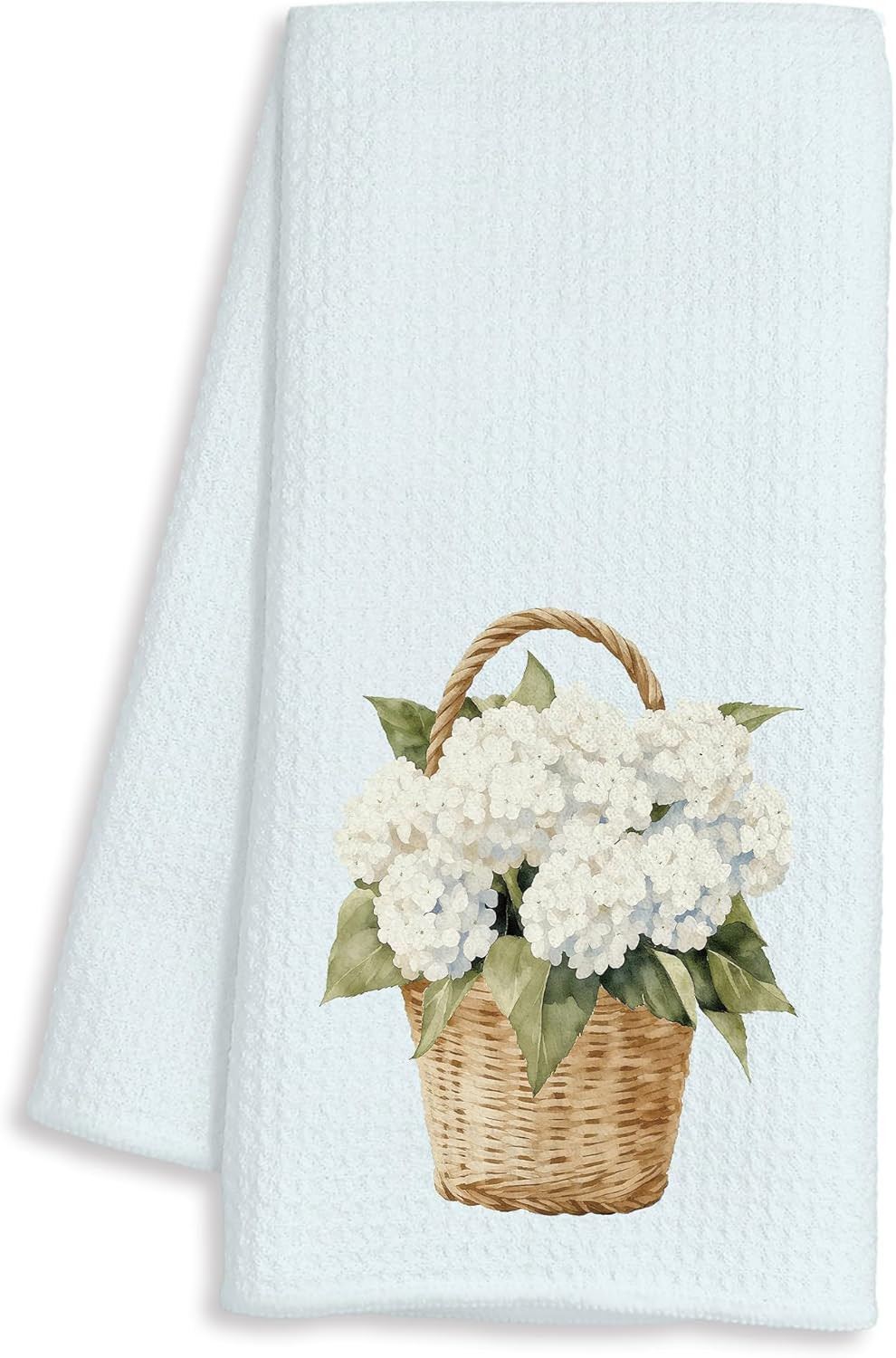 Vintage White Hydrangea Basket Kitchen Towels, Hydrangea Decor, Coastal Granddaughter Flower Deco... | Amazon (US)