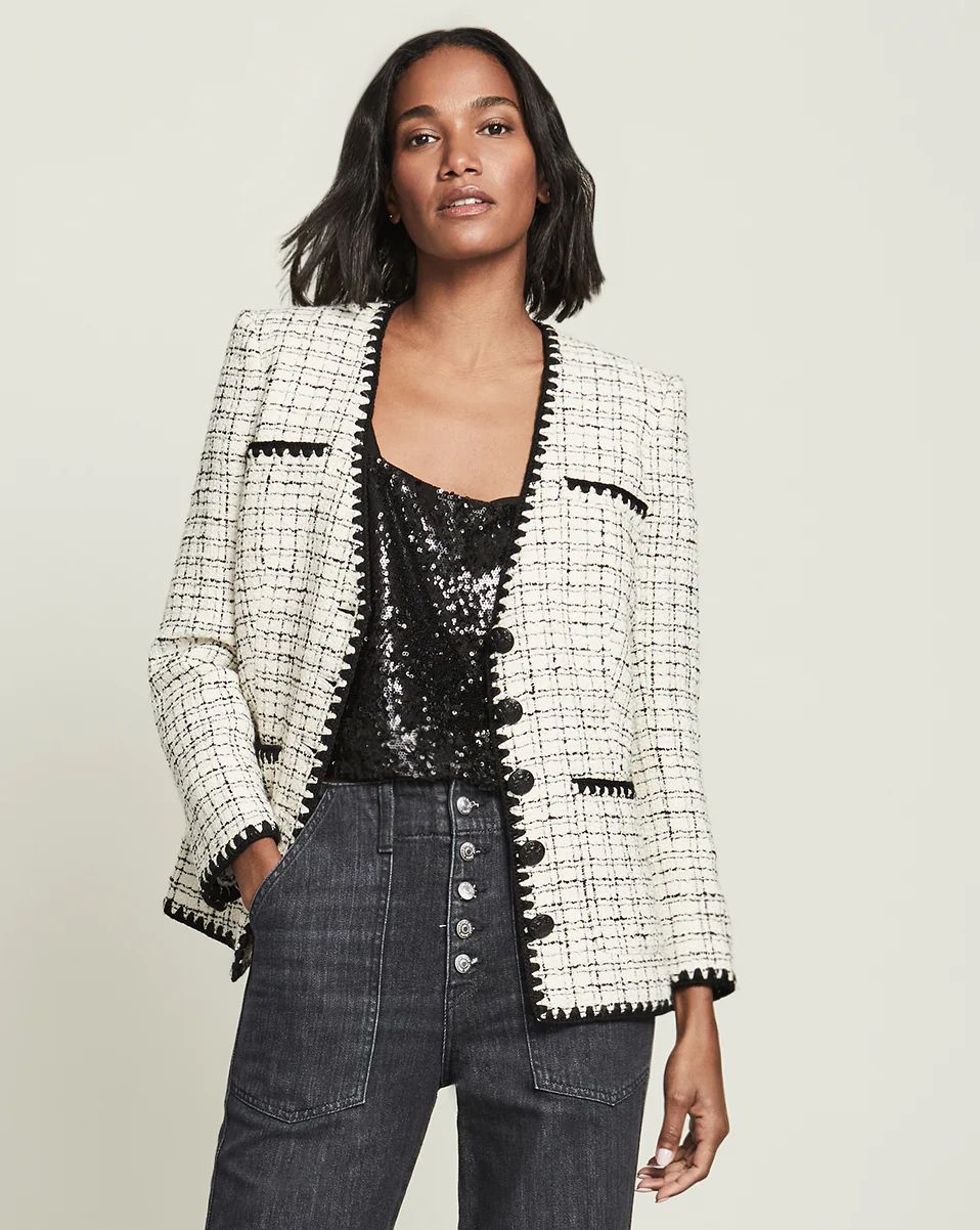 Veronica Beard Albia Tweed Jacket Whiteblack | Veronica Beard