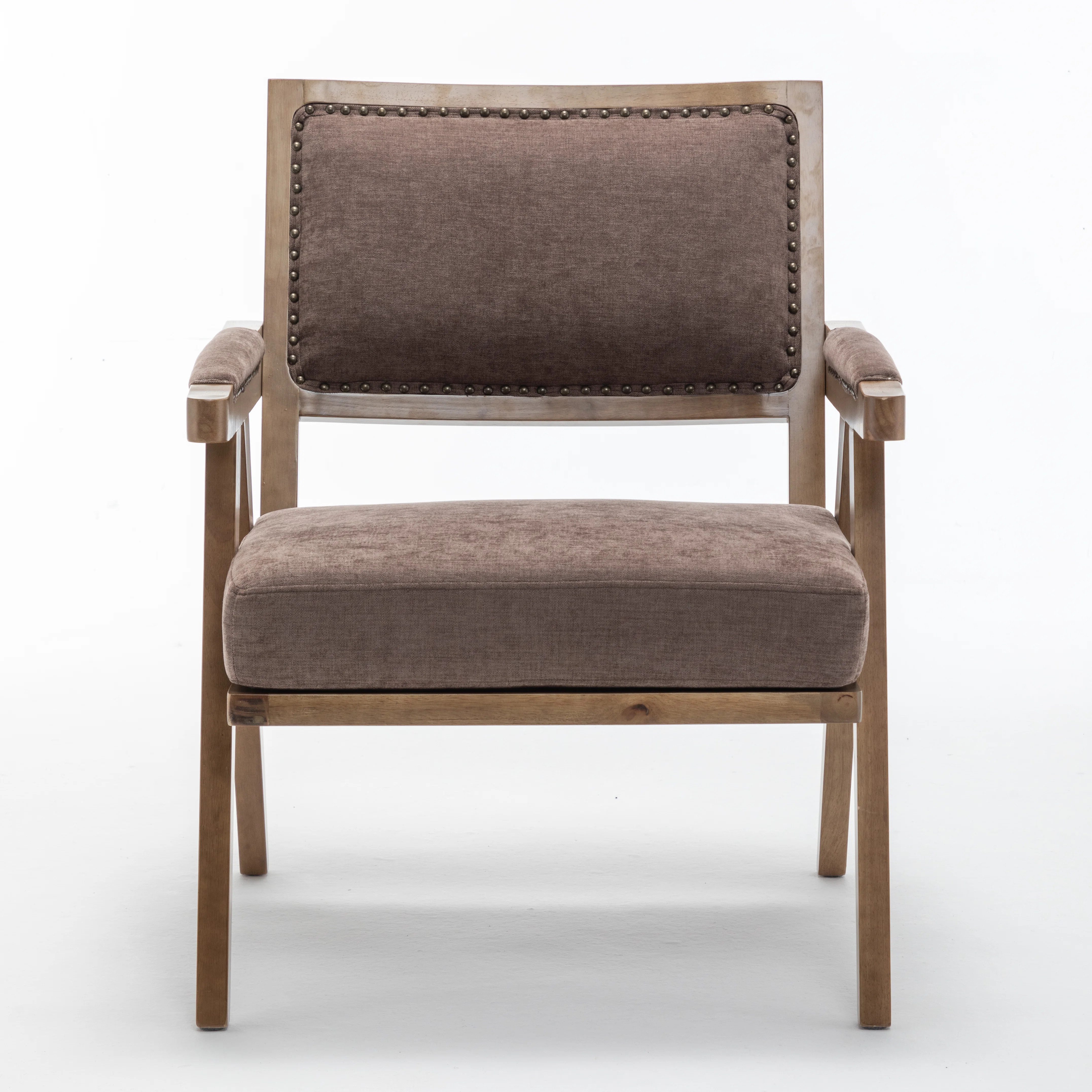 East Urban Home Nordic-style Solid Wood Cotton-linen Accent Single Chair | Wayfair | Wayfair North America