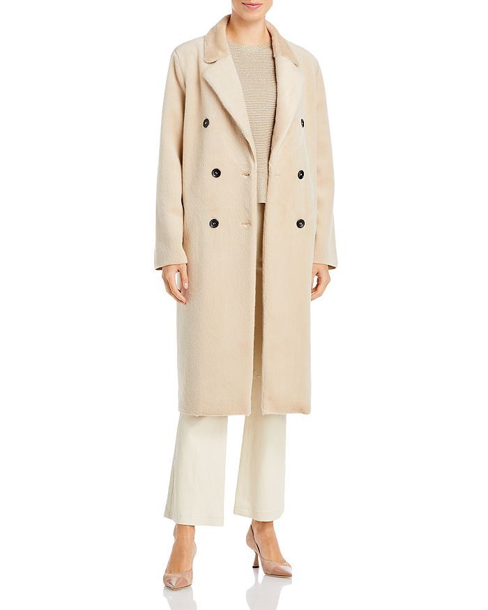 Faux Fur Double Breasted Coat | Bloomingdale's (US)