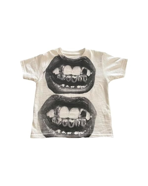 Baby Tees Y2k Shirt 90s Outfit Woman 2000s Fashion Graphic Tees Y2k Cute Shirts Vintage Clothes | Amazon (US)
