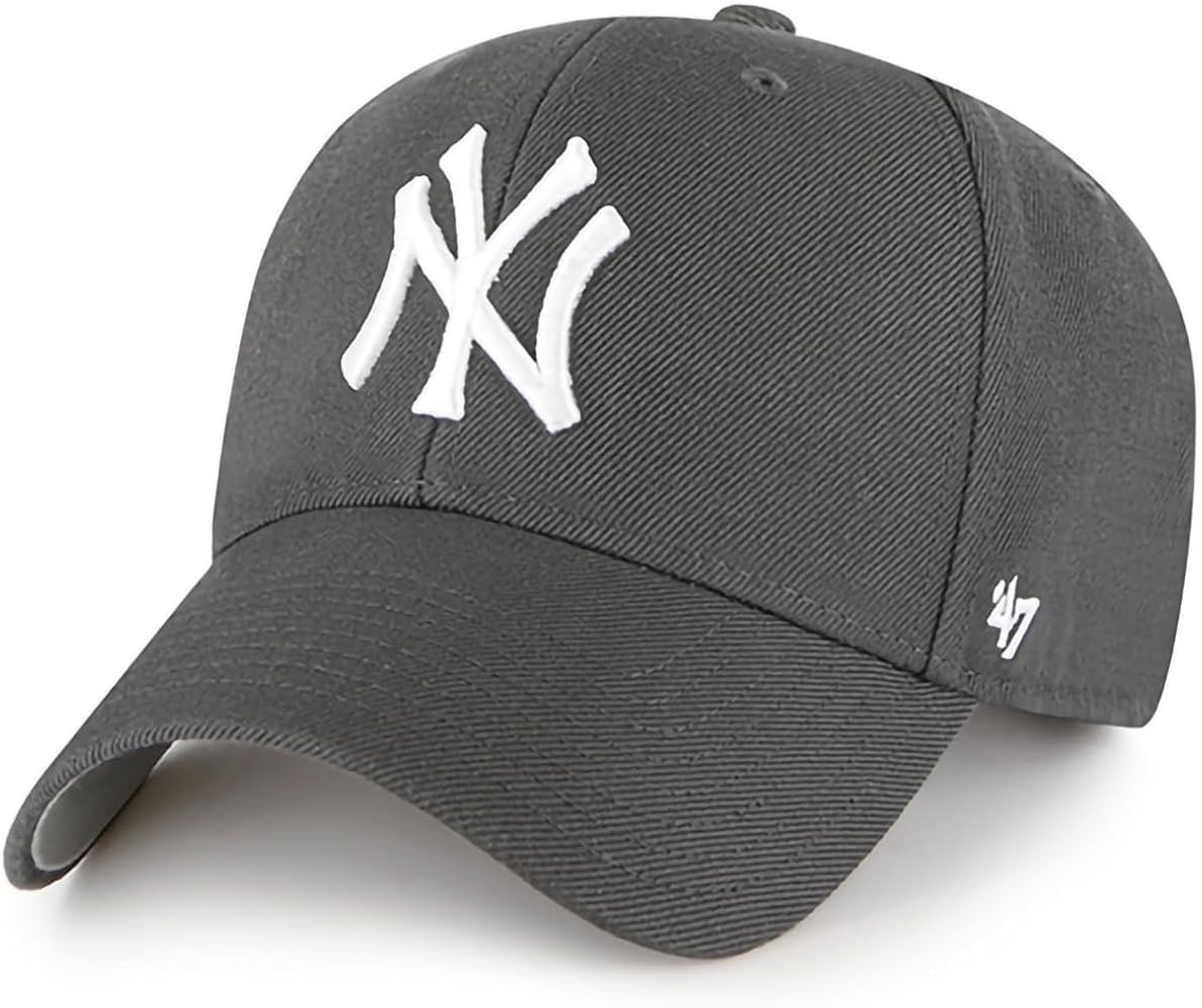 47 MLB Charcoal Team Color Primary Logo MVP Adjustable Structure Hat, Adult One Size Fits All | Amazon (US)