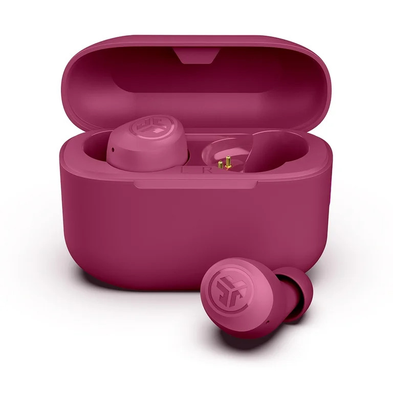 JLab Go Air Pop Bluetooth Earbuds, True Wireless with Charging Case, Dark Pink | Walmart (US)