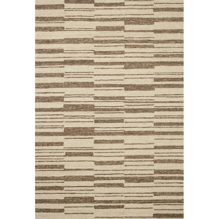 Chris Loves Julia x Loloi Polly Checkered Hand-tufted Beige/Tobacco Area Rug | Wayfair North America