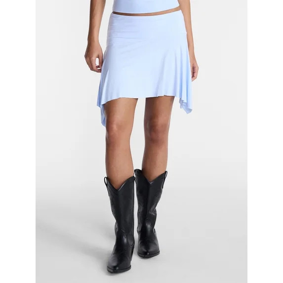 No Boundaries Asymmetrical Mini Skirt, Women’s XXS-XXL | Walmart (US)