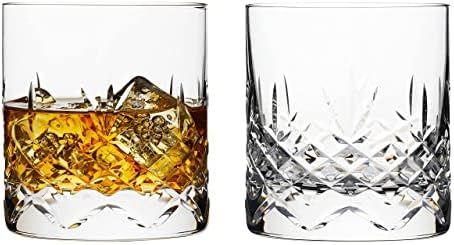 Hemswell Crystal Whiskey Glasses Gift Set, Set of 2 Wicklow Whisky Glass for Dad Tumblers 11oz with  | Amazon (US)