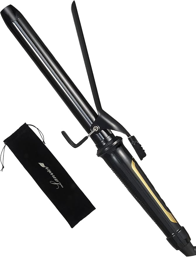 Lanvier 1 Inch Extra Long Hair Curling Iron with Ceramic Tourmaline Barrel, Professional Hair Cur... | Amazon (US)