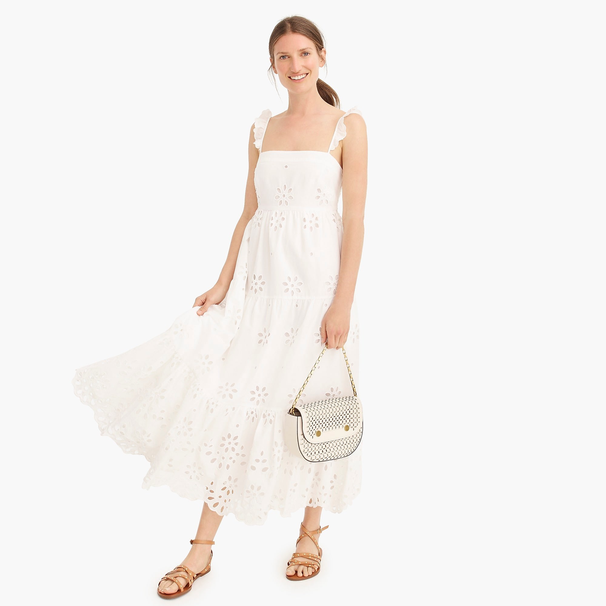 Eyelet maxi dress in cotton voile | J. Crew US