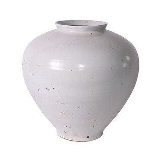 Large White Crackle Cone Shaped Jar - 15x15x17 | Bed Bath & Beyond