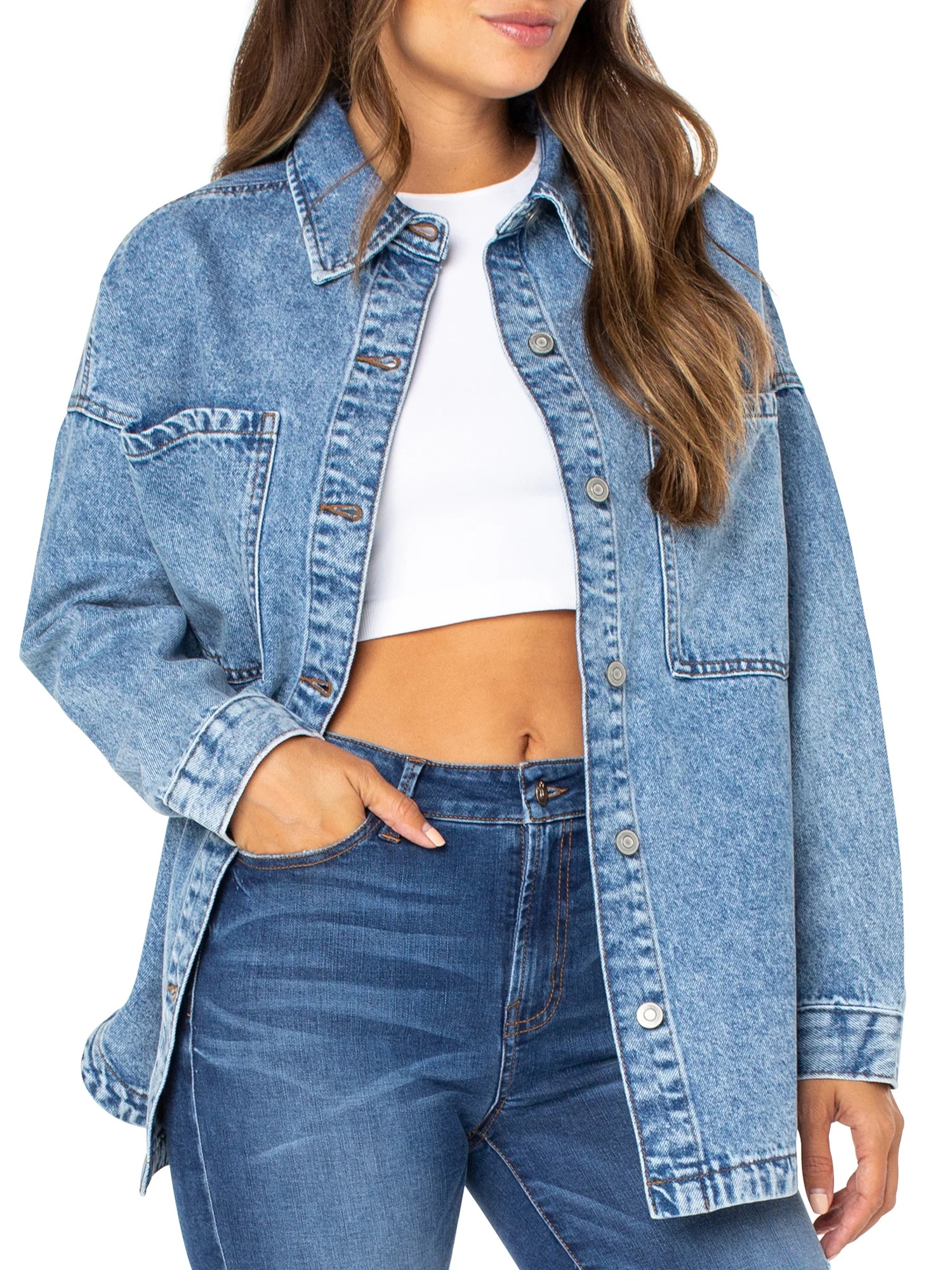 Celebrity Pink Women's Shacket | Walmart (US)