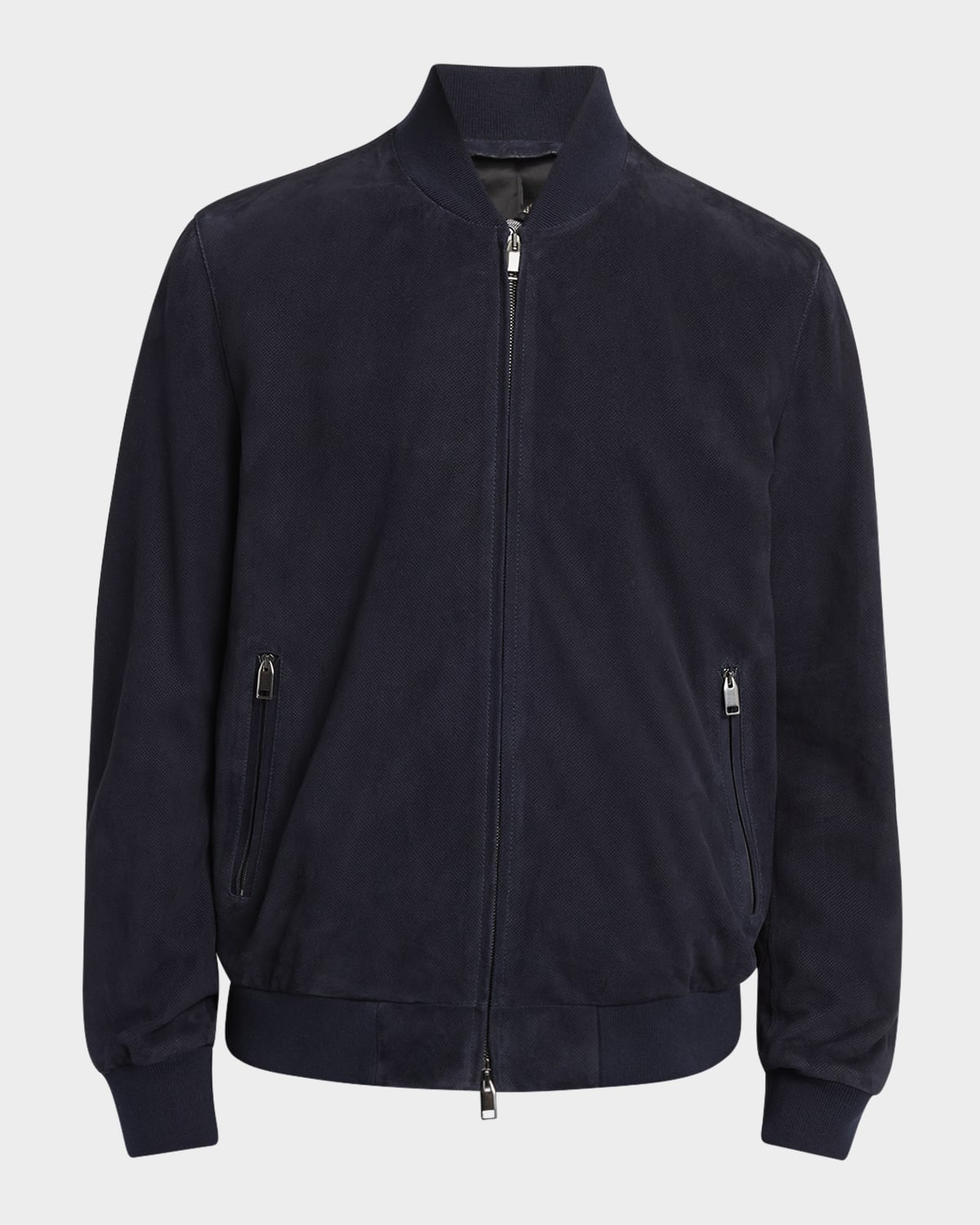 Men & apos;s Perferated Suede Bomber Jacket | Neiman Marcus