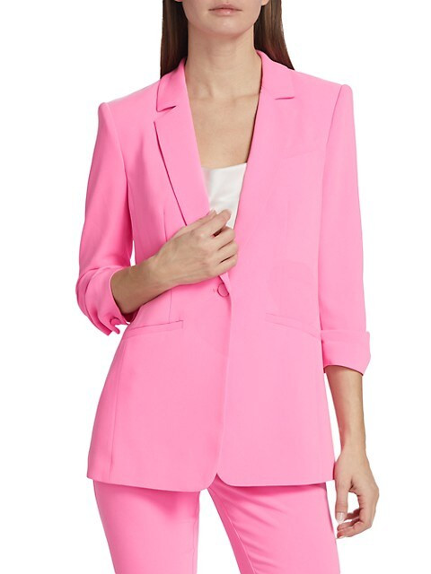 Cinq à Sept Khloe Crepe Ruched Blazer | Saks Fifth Avenue