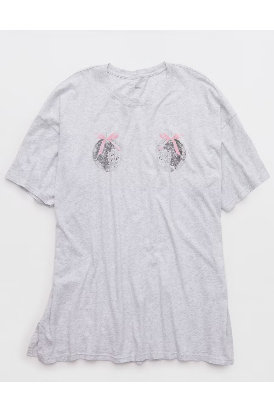 Aerie Sleep Happens Night Tee Women's Heather Fawn XXS | American Eagle Outfitters (US & CA)