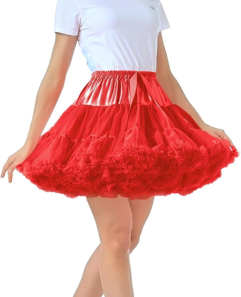 *daisysboutique* Women's High Wasit Petticoat Skirts Mesh Tulle Underskirt Ballet Tutu Crinoline ... | Amazon (US)