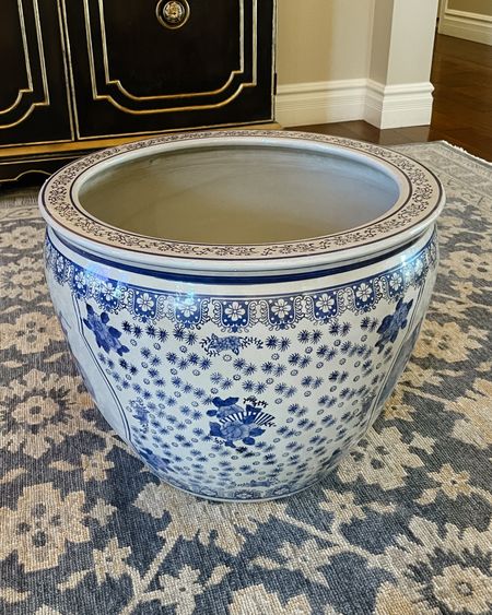 This garden planter / pot is sooo beautiful! Love the blue and white chinoiserie print! It has another print on the other side so you can move it facing whatever direction you want. This is perfect for citrus trees! Or large patio plants 

#LTKSeasonal #LTKhome