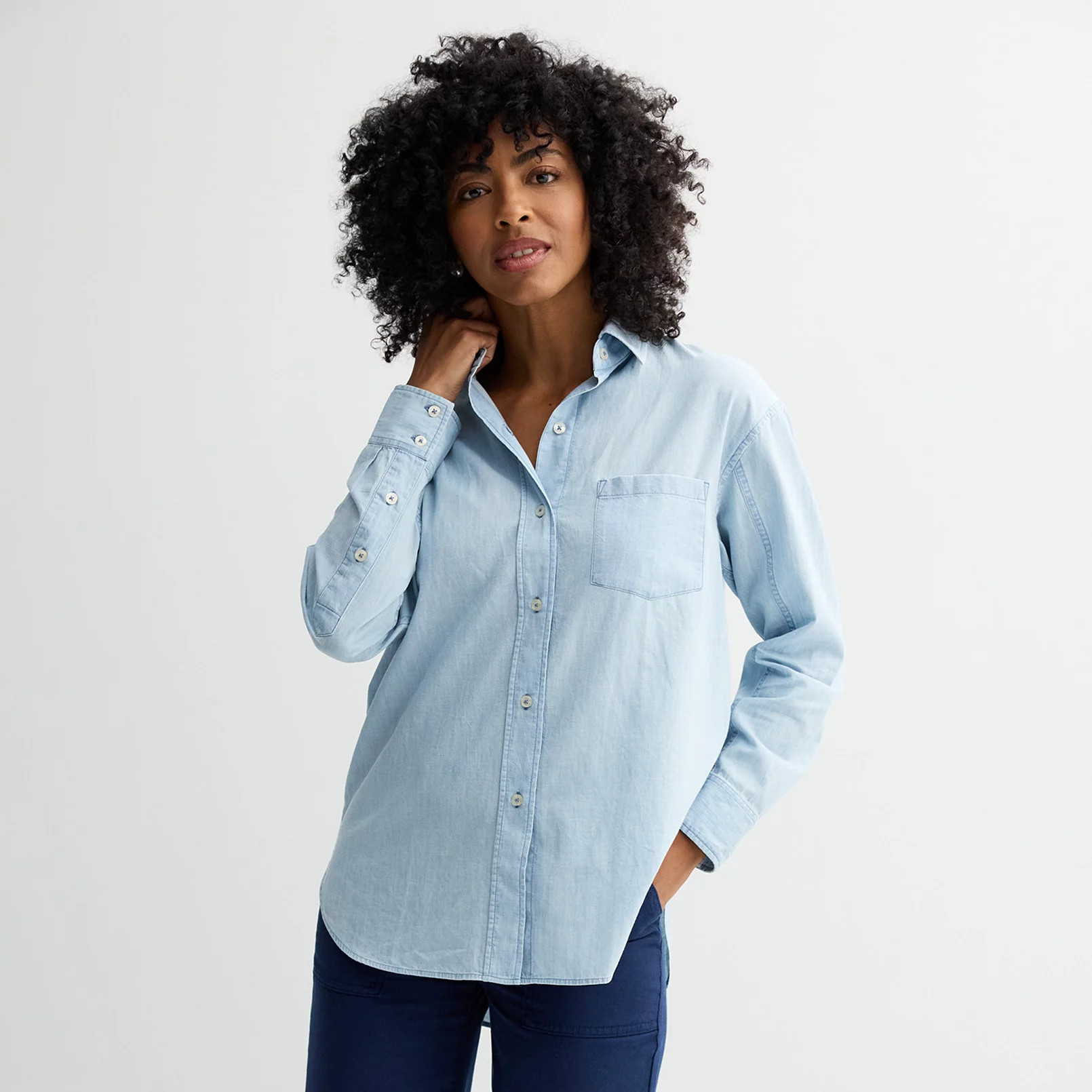 Women's Sonoma Goods For Life® Oversized Boyfriend Shirt | Kohl's