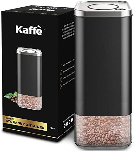 Kaffe Glass Storage Container. Coffee Canister - BPA Free Stainless Steel with Airtight Lid (16oz... | Amazon (US)