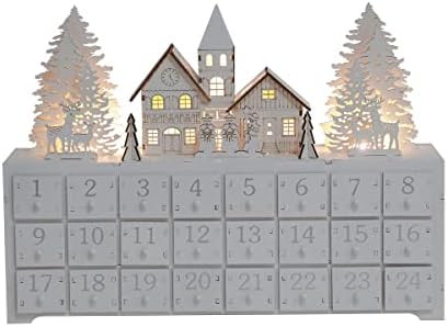 Christmas Wooden Advent Calendar House with 24 Drawers Countdown to Christmas Decoration Fill Sma... | Amazon (US)