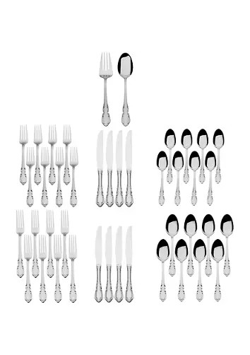 Pfaltzgraff Vienna 42 Piece Stainless Steel Flatware Set | Belk