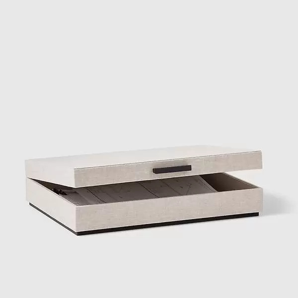 Marie Kondo Harmony Linen Document Box | The Container Store