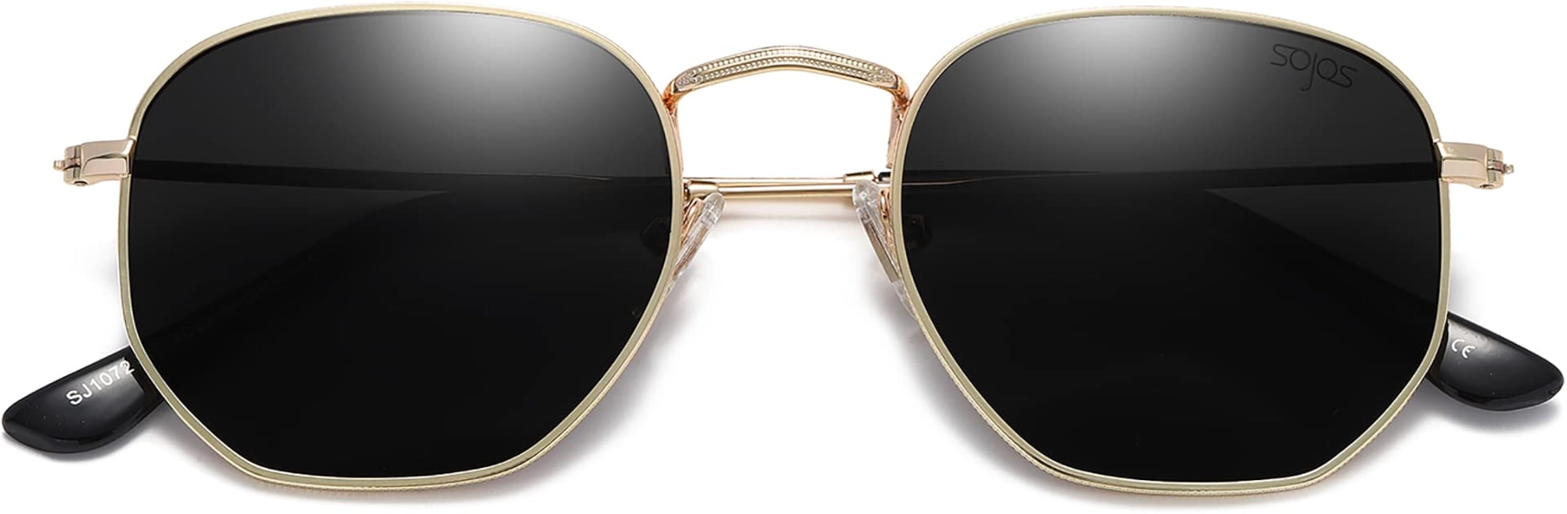 SOJOS Square Polarized Sunglasses for Women Men Small Hexagonal Polygon Shades SJ1072 | Amazon (US)