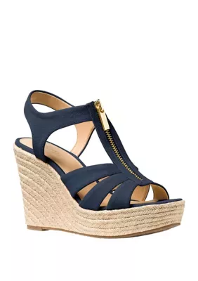 Michael kors shop berkley wedge navy