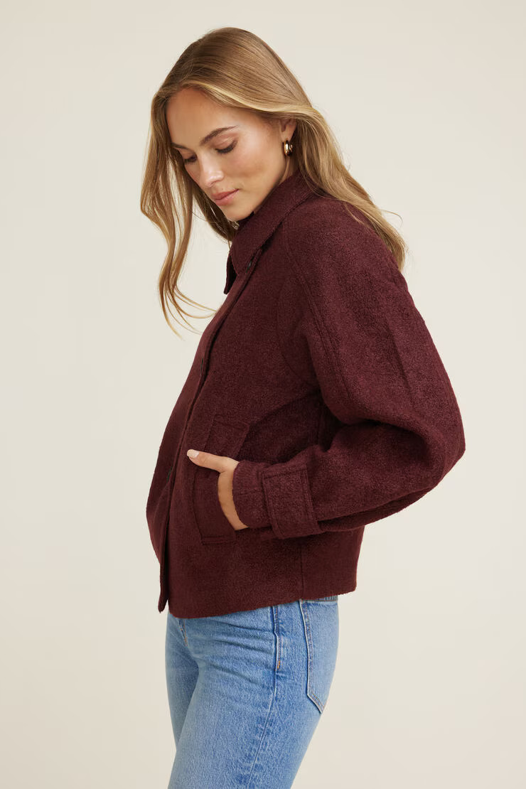 Boiled Wool Jacket | Dynamite Clothing