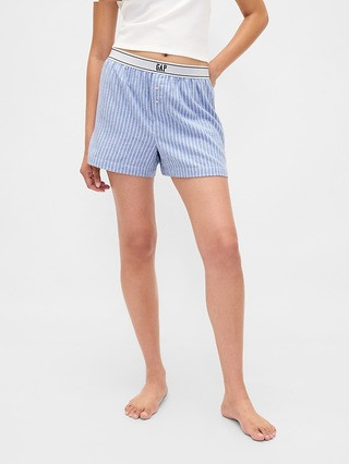 Logo Flannel Boxer Shorts | Gap (US)