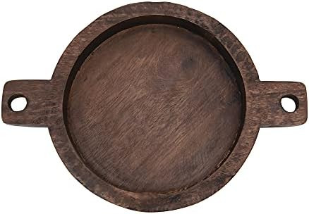 Creative Co-Op Hand-Carved Mango Wood Handles Bowl, Espresso | Amazon (US)