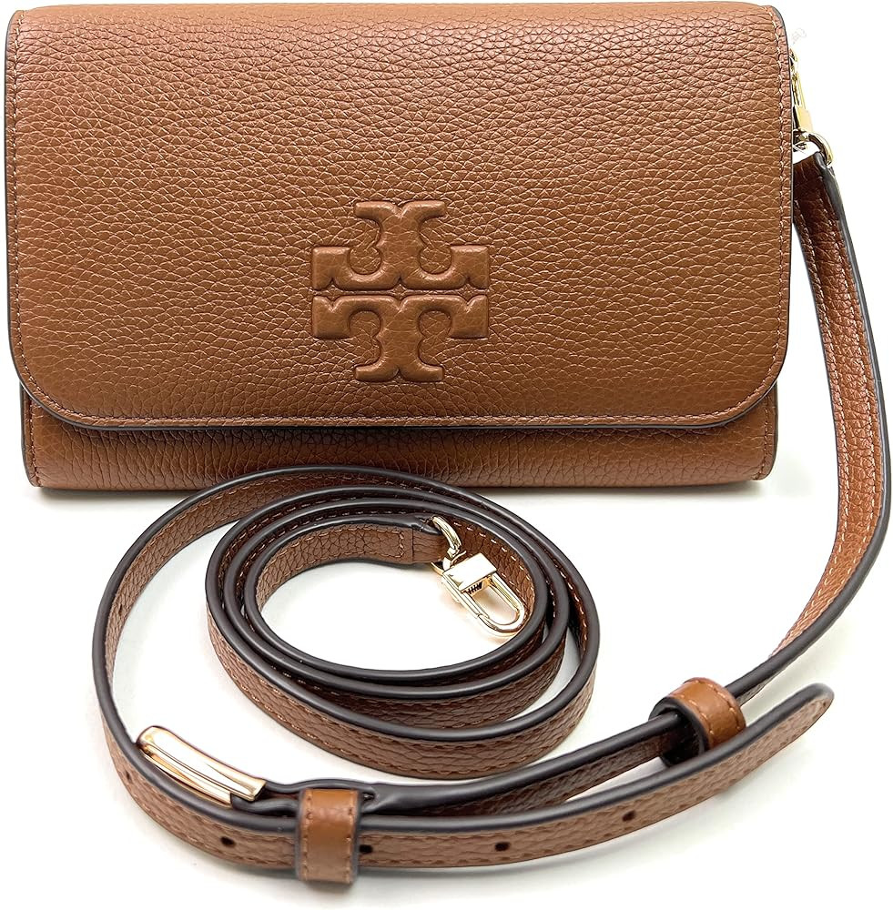Tory Burch Women's Thea Flat Wallet Crossbody (Moose) | Amazon (US)