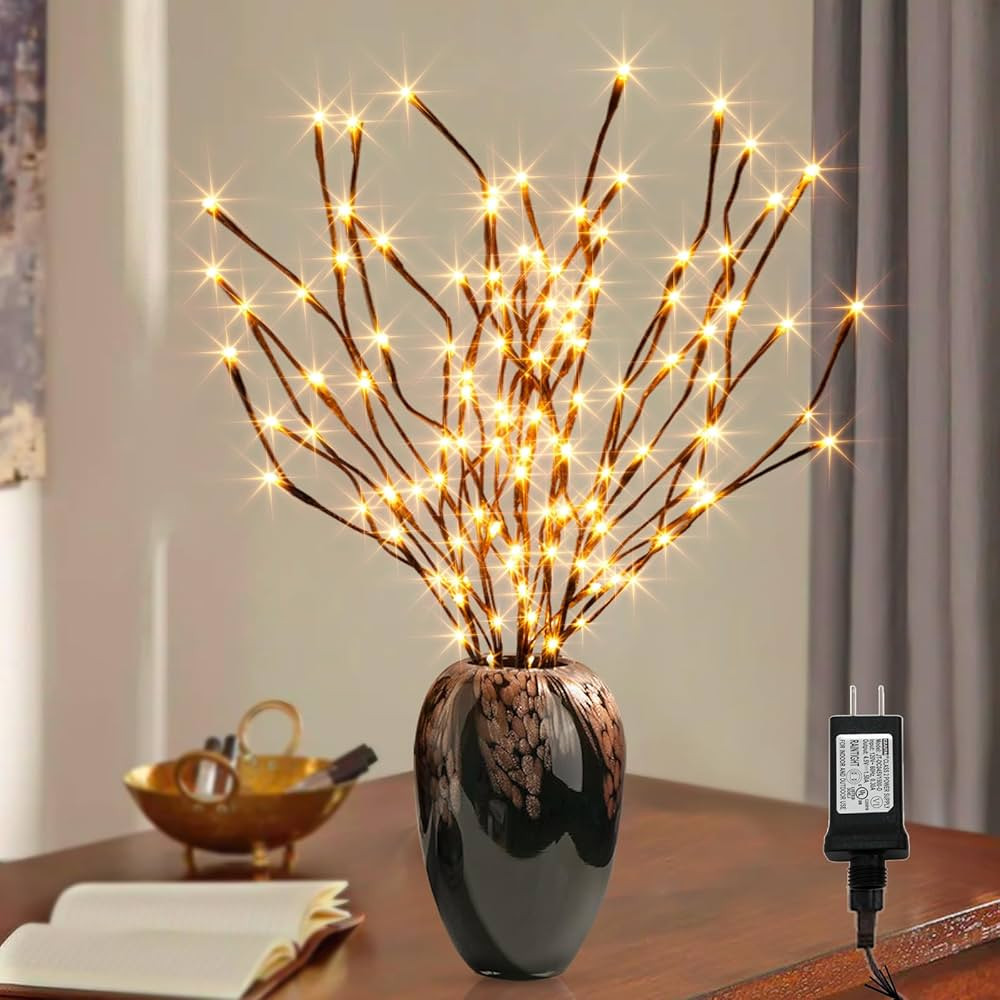 PEIDUO Lighted Willow Branches 30Inch 120 LED Twig Lights, 6PK Tree Branch Pathway Light for Holi... | Amazon (US)