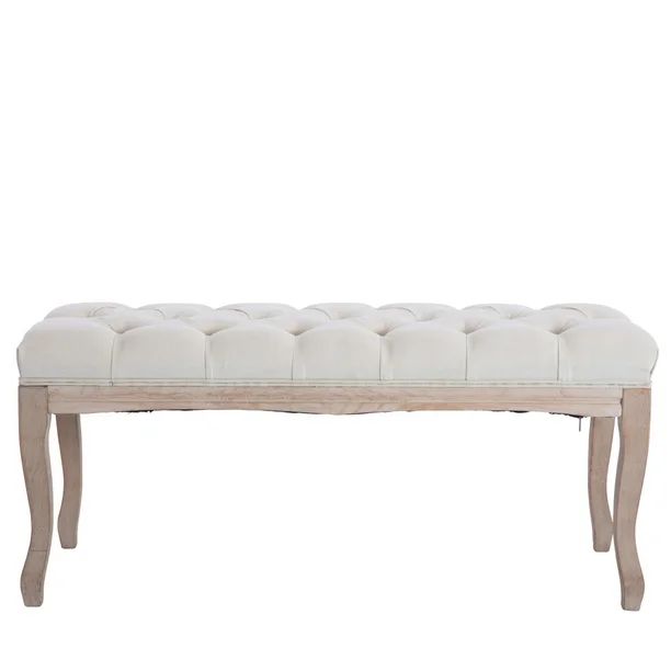 LHCFS Corp Upholstered Bench Vintage French Bench Chair for Bedroom and More - Walmart.com | Walmart (US)