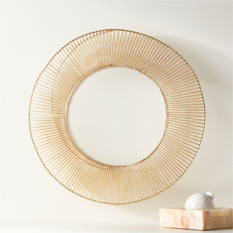 Eldora Modern Brass Decorative Wire Wreath 20'' | CB2 | CB2
