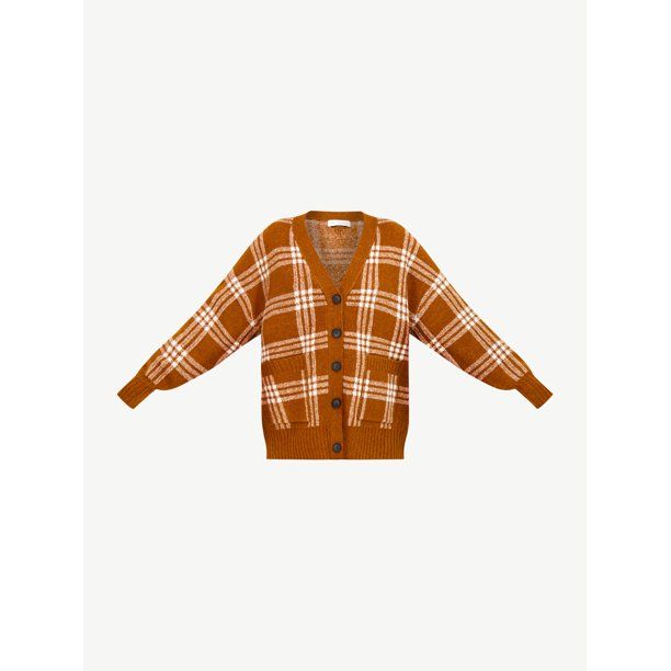 Free Assembly - Free Assembly Women's Grandpa Plaid Fuzzy Cardigan - Walmart.com | Walmart (US)