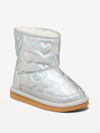Shiny Faux-Fur Lined Boots for Toddler Girls | Old Navy (US)