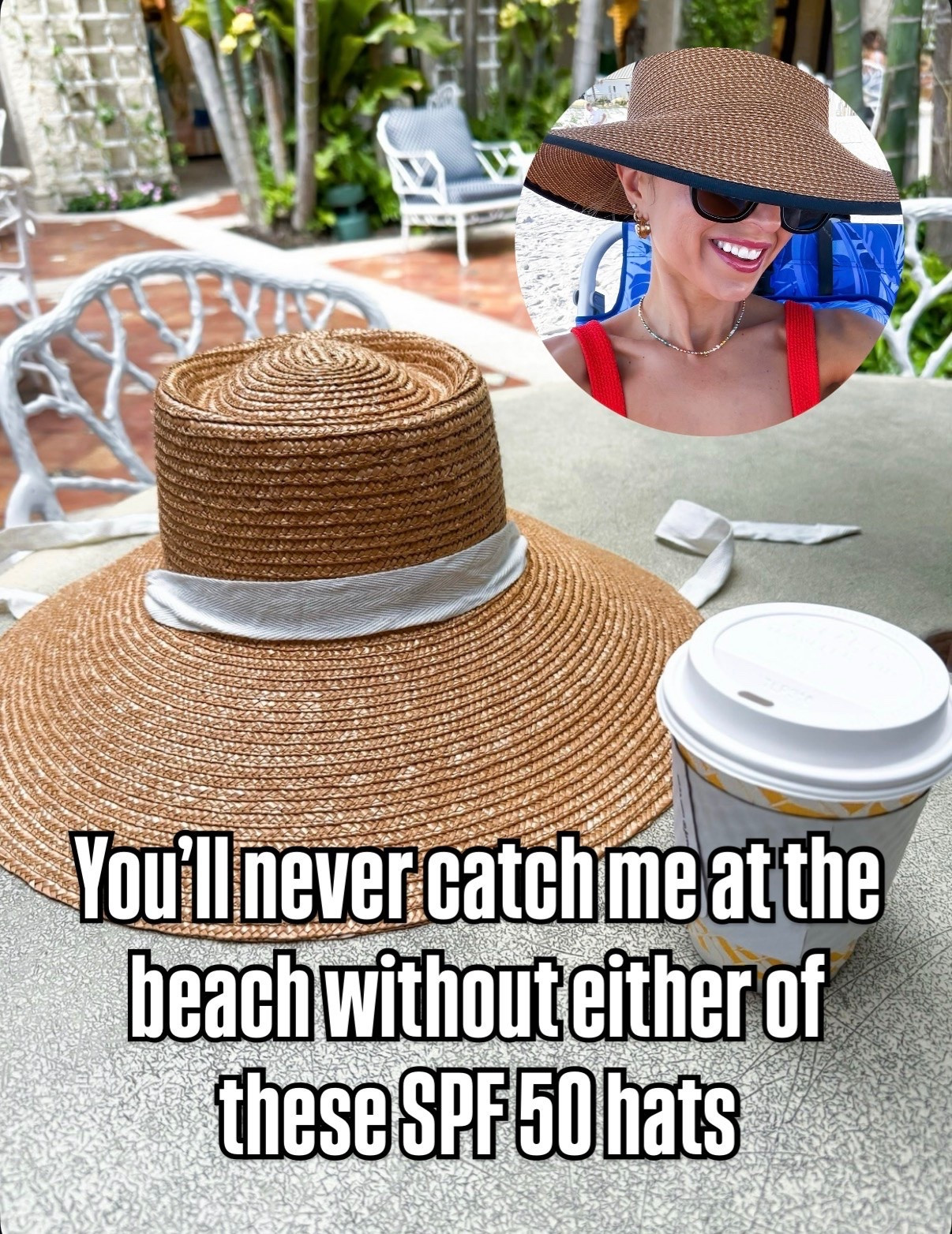 My favorite UPF 50 beach hats! The top right is packable too. Beach day. Eric Javits hat. Lack of Color Paloma Sun hat. Vacation essentials. Travel must haves. Anti aging hacks.

#LTKselfcare #LTKTravel #LTKSwim