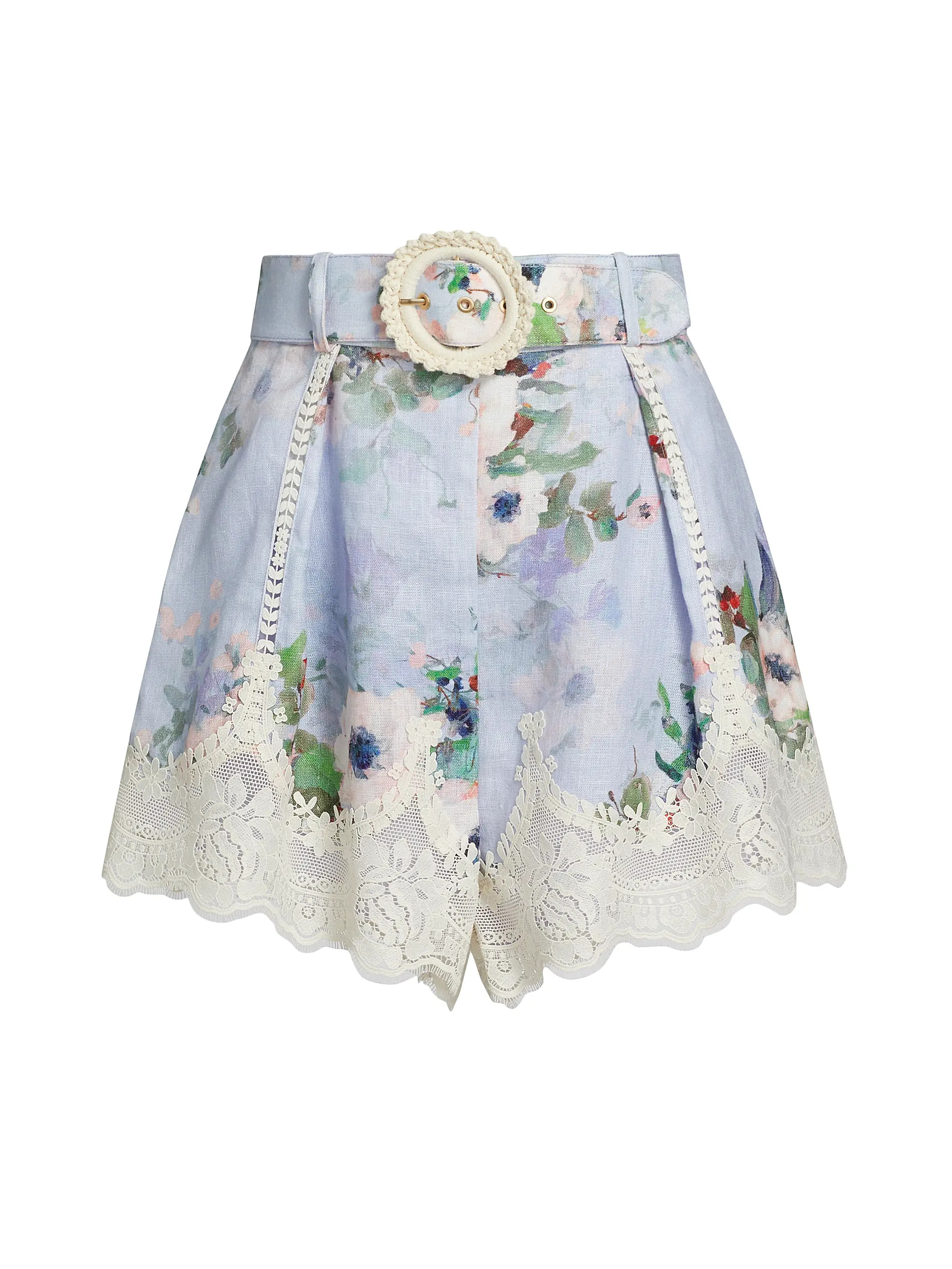 Everley Lace-Trim Tuck Shorts | Saks Fifth Avenue