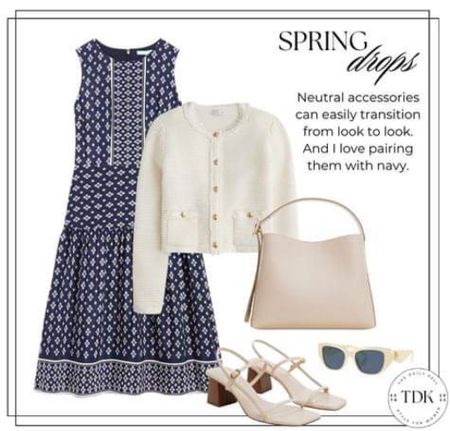 Adaptable and classic, neutral accessories effortlessly complement any ensemble. Pairing them with navy adds a touch of sophistication to every outfit.

#LTKSeasonal #LTKover40 #LTKstyletip