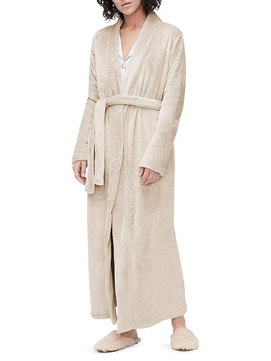 Women's Marlow Double Face Fleece Robe - Moonbeam - Size XL | Saks Fifth Avenue